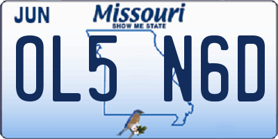 MO license plate OL5N6D