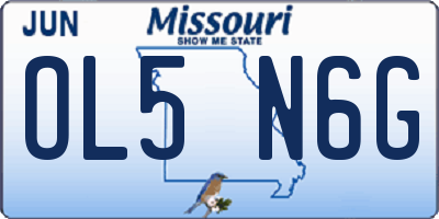 MO license plate OL5N6G