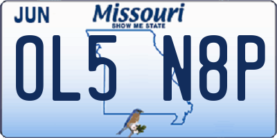 MO license plate OL5N8P