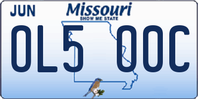 MO license plate OL5O0C