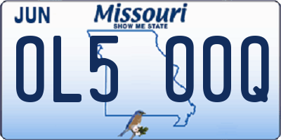 MO license plate OL5O0Q