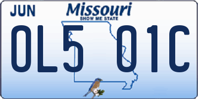MO license plate OL5O1C