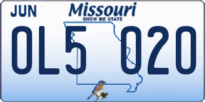 MO license plate OL5O2O