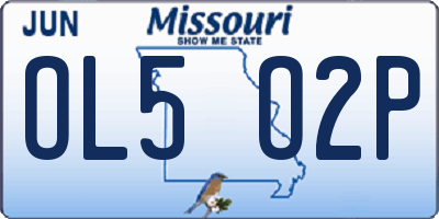 MO license plate OL5O2P