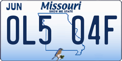 MO license plate OL5O4F