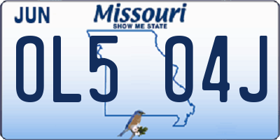 MO license plate OL5O4J
