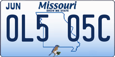 MO license plate OL5O5C