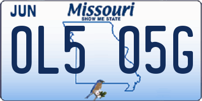 MO license plate OL5O5G
