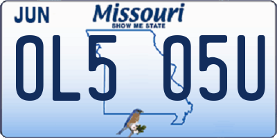 MO license plate OL5O5U