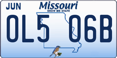 MO license plate OL5O6B