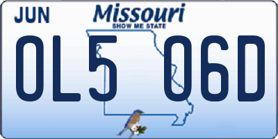 MO license plate OL5O6D