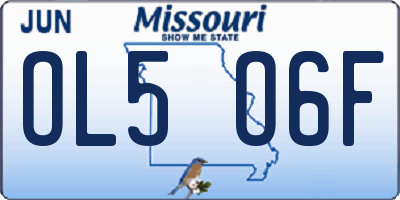 MO license plate OL5O6F