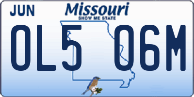 MO license plate OL5O6M