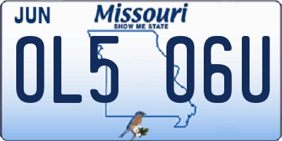 MO license plate OL5O6U