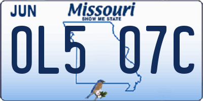 MO license plate OL5O7C