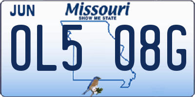 MO license plate OL5O8G