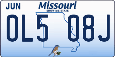 MO license plate OL5O8J