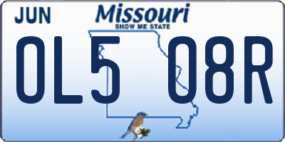 MO license plate OL5O8R