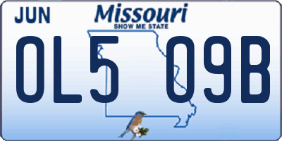 MO license plate OL5O9B