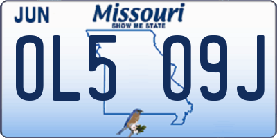 MO license plate OL5O9J