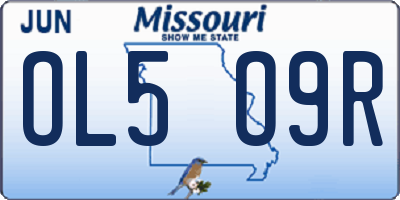 MO license plate OL5O9R