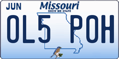 MO license plate OL5P0H