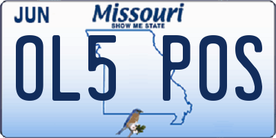 MO license plate OL5P0S