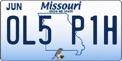 MO license plate OL5P1H