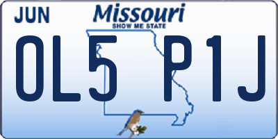 MO license plate OL5P1J