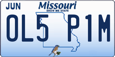 MO license plate OL5P1M