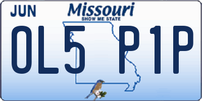 MO license plate OL5P1P