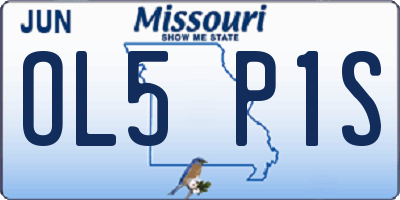 MO license plate OL5P1S