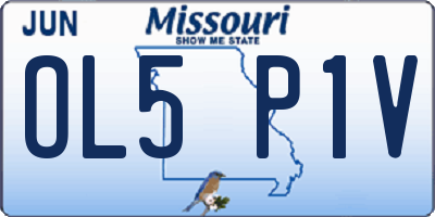 MO license plate OL5P1V