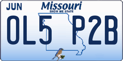 MO license plate OL5P2B