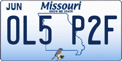 MO license plate OL5P2F