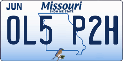 MO license plate OL5P2H