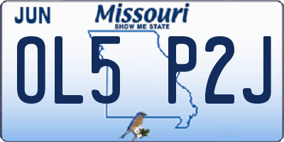 MO license plate OL5P2J