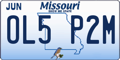 MO license plate OL5P2M