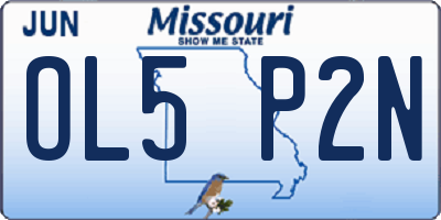 MO license plate OL5P2N