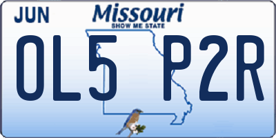 MO license plate OL5P2R