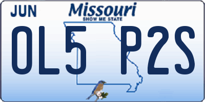 MO license plate OL5P2S