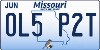 MO license plate OL5P2T