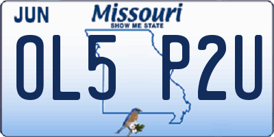 MO license plate OL5P2U