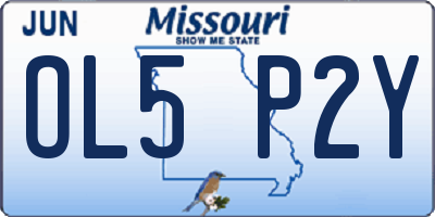 MO license plate OL5P2Y