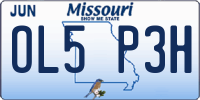 MO license plate OL5P3H