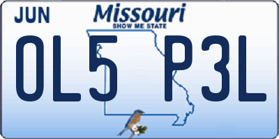 MO license plate OL5P3L