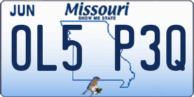 MO license plate OL5P3Q