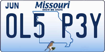 MO license plate OL5P3Y