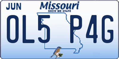MO license plate OL5P4G