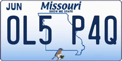 MO license plate OL5P4Q